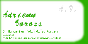 adrienn voross business card